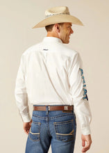 Load image into Gallery viewer, Ariat Men's Team Logo Twill Classic Fit Button Down Shirt (White) 10051337