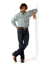 Load image into Gallery viewer, Ariat Men's Gorman Aztec Print Shirt (Turquoise) 10054640