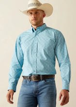 Load image into Gallery viewer, Ariat Men's Garmon Longsleeve Classic Fit Shirt (Turquoise) 10054645