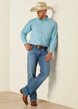 Load image into Gallery viewer, Ariat Men's Garmon Longsleeve Classic Fit Shirt (Turquoise) 10054645