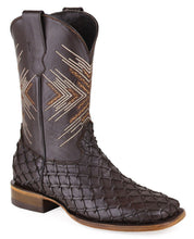 Load image into Gallery viewer, Silverton Tucxon All Leather Wide Square Toe Boots (Brown/Brown)