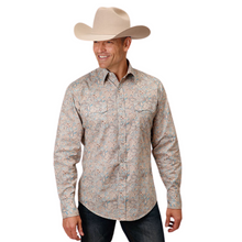 Load image into Gallery viewer, Roper Men's Dot Paisley Print L/S Snap Shirt (Brown) 03-001-0064-0466 BR