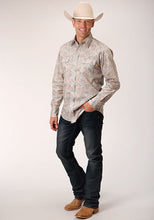 Load image into Gallery viewer, Roper Men's Dot Paisley Print L/S Snap Shirt (Brown) 03-001-0064-0466 BR