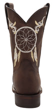 Load image into Gallery viewer, Silverton Dreamcatcher All Leather Wide Square Toe Boots (Brown)