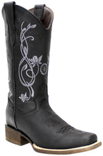 Load image into Gallery viewer, Silverton Patricia All Leather Square Toe Boots (Black)
