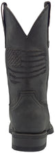 Load image into Gallery viewer, Silverton Patriot All Leather Wide Square Toe Boots (Black)
