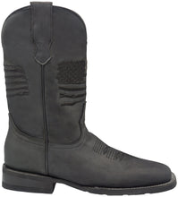 Load image into Gallery viewer, Silverton Patriot All Leather Wide Square Toe Boots (Black)