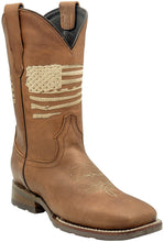 Load image into Gallery viewer, Silverton Patriot All Leather Wide Square Toe Boots (Tobacco)