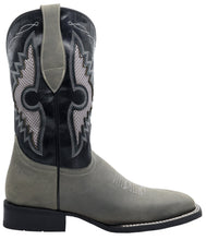 Load image into Gallery viewer, Silverton Phoenix Genuine Leather Wide Square Toe Boots (Gray)
