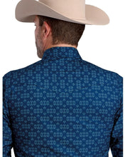 Load image into Gallery viewer, Roper Men's Snap L/S Diamond Western Shirt (Blue) 03-001-0064-0247
