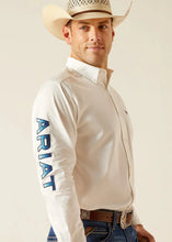 Load image into Gallery viewer, Ariat Men's Team Logo Twill Classic Fit Button Down Shirt (White) 10051337
