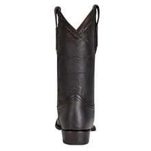 Cargar imagen en el visor de la galería, CUADRA Men's Black Deer Laser & Embroidery Square Toe Boots – CU682