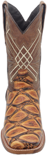 Load image into Gallery viewer, Silverton Pirarucu LG Print Leather Wide Square Toe Boots (Honey)