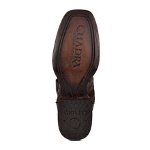 Cargar imagen en el visor de la galería, CUADRA Men Brown Ostrich Laser & Embroidery Square Toe CU677