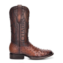 Load image into Gallery viewer, CUADRA Men's Brown Ostrich Laser & Embroidery Square Toe CU457