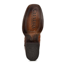 Load image into Gallery viewer, CUADRA Men's Brown Ostrich Laser & Embroidery Square Toe CU457