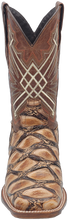 Load image into Gallery viewer, Silverton Pirarucu Print Leather Wide Square Toe Boots (Beige)
