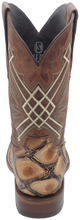 Load image into Gallery viewer, Silverton Pirarucu Print Leather Wide Square Toe Boots (Beige)
