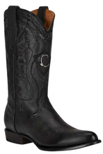 Cargar imagen en el visor de la galería, CUADRA Men's Black Deer Laser & Embroidery Square Toe Boots – CU682