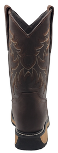 Silverton Foreman All Leather Wide Square Toe Boots (Brown)