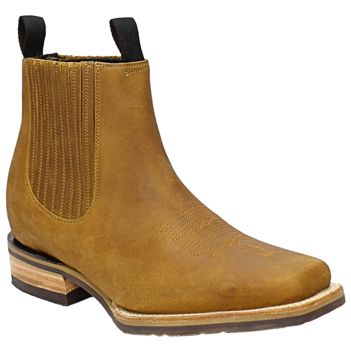 Silverton® All Leather Square-Toe Short Boots (Honey)