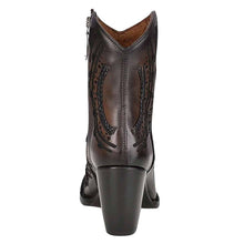 Load image into Gallery viewer, CUADRA Ladies Black/Brown Laser & Embroidery & Woven Round Toe CU635