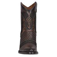 Load image into Gallery viewer, CUADRA Ladies Black/Brown Laser & Embroidery & Woven Round Toe CU635