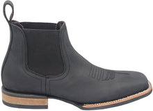 Load image into Gallery viewer, Silverton Kingston Horse All Leather Wide Square Toe Short Boots (Black)
