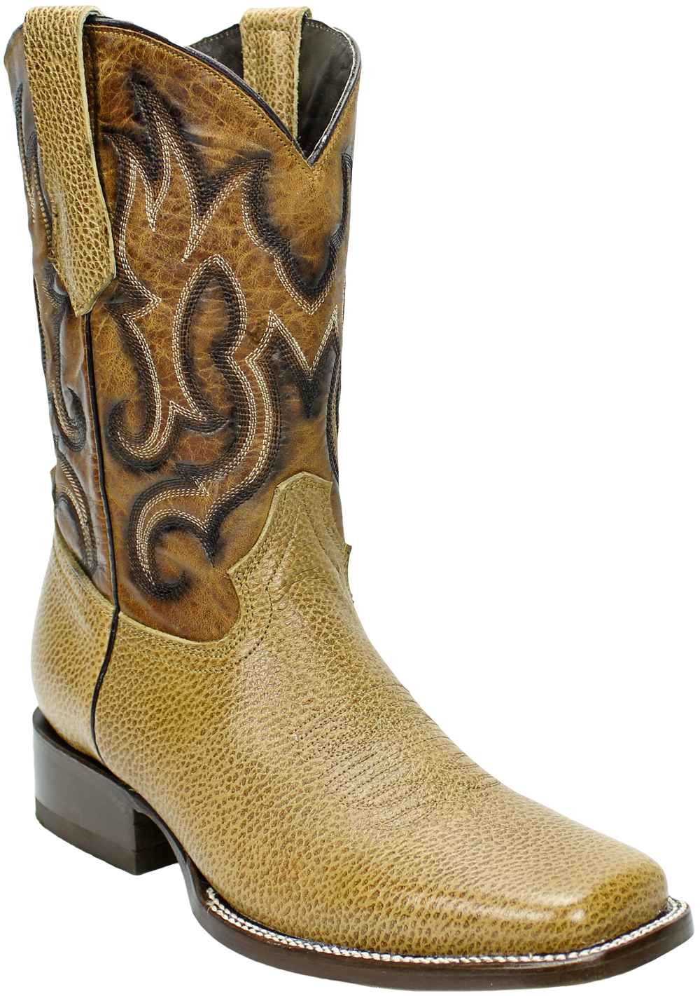 Silverton Montana All Leather Square Toe Boots (Tan)