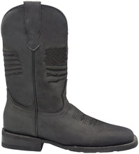 Load image into Gallery viewer, Silverton Patriot All Leather Wide Square Toe Boots (Black)
