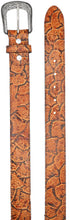 Load image into Gallery viewer, Silverton Pirarucu Fish Print Leather Belt (Honey)
