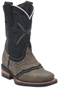 Silverton Kids Wyoming All Leather Square Toe Boots (Gray)
