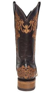Silverton Diana All Leather Wide Square Toe Boots (Chocolate)