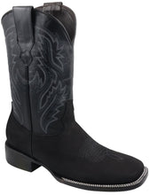 Cargar imagen en el visor de la galería, Silverton Jasper All Leather Wide Square Toe Boots (Black)
