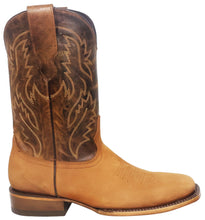 Cargar imagen en el visor de la galería, Silverton Jasper All Leather Wide Square Toe Boots (Tobacco)
