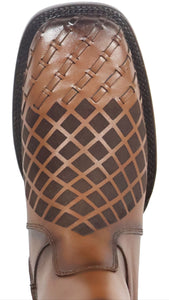 Silverton Jerry All Leather Wide Square Toe Short Boots (Honey)