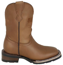 Cargar imagen en el visor de la galería, Silverton Kids Patriot All Leather Wide Square Toe Boots (Tobacco)
