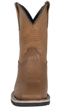 Cargar imagen en el visor de la galería, Silverton Kids Patriot All Leather Wide Square Toe Boots (Tobacco)
