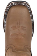Cargar imagen en el visor de la galería, Silverton Kids Patriot All Leather Wide Square Toe Boots (Tobacco)
