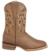 Cargar imagen en el visor de la galería, Silverton Amanda All Leather Wide Square Toe Boots (Tobacco)
