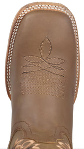 Silverton Amanda All Leather Wide Square Toe Boots (Tobacco)