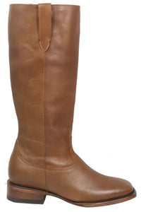 Silverton Eleanor All Leather Wide Square Toe Knee High Boots (Honey)