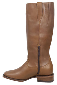 Silverton Eleanor All Leather Wide Square Toe Knee High Boots (Honey)