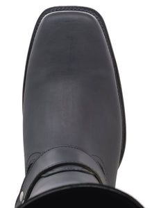 Silverton Harley All Leather Square Toe Boots (Black)