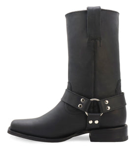 Silverton Harley All Leather Square Toe Boots (Black)