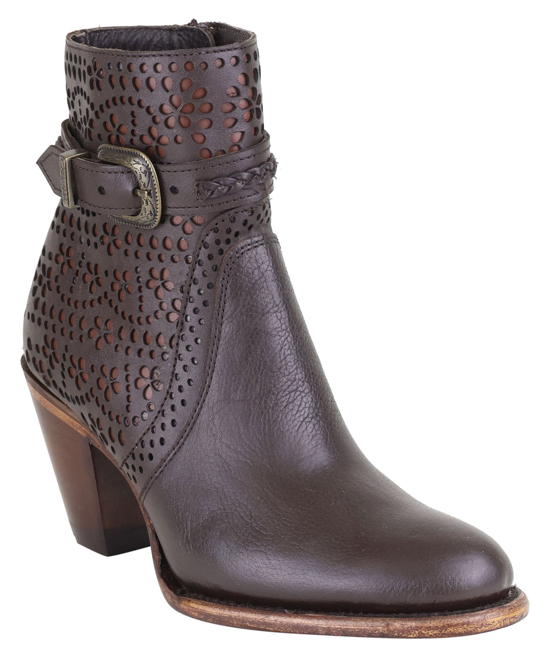 Silverton Jackie All Leather Round Toe Short Boots (Brown)