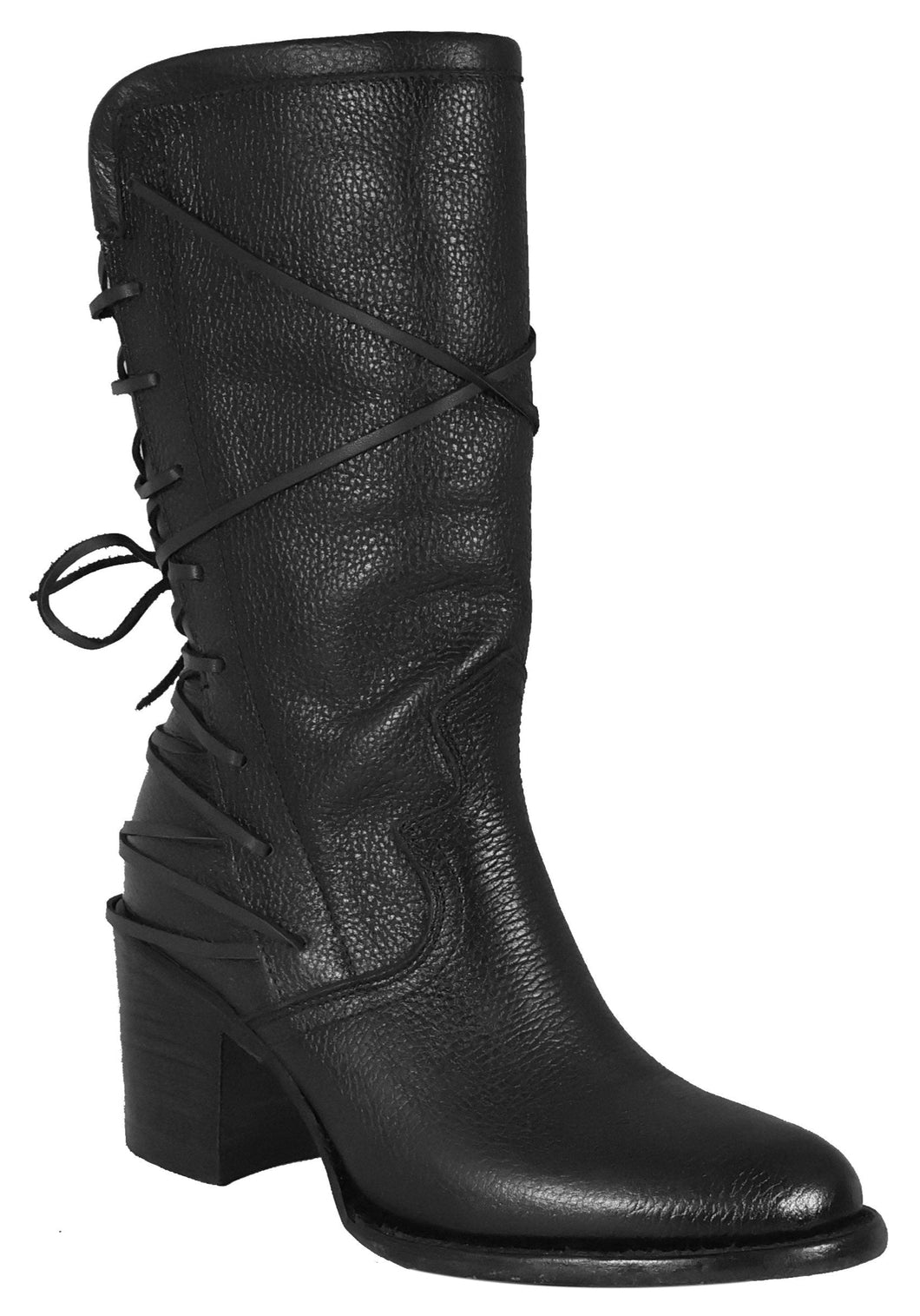 Silverton Juliet All Leather Round Boots (Black)