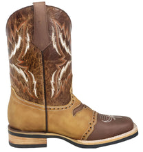 Cargar imagen en el visor de la galería, Silverton Longhorn All Leather Square-Toe Boots (Brown)

