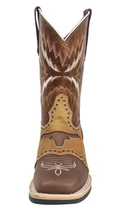 Silverton Longhorn All Leather Square-Toe Boots (Brown)