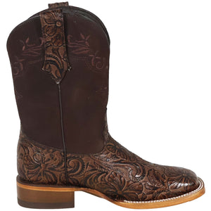 Silverton Miranda All Leather Wide Square Toe Boots (Brown)
